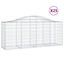 Schanskorven 25 st gewelfd 200x50x80/100 cm ijzer 25 200 x 50 x 80/100 cm