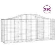Schanskorven 50 st gewelfd 200x50x80/100 cm ijzer 50 200 x 50 x 80/100 cm