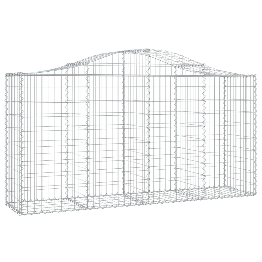 Schanskorven 3 st gewelfd 200x50x100/120 cm ijzer 3 200 x 50 x 100/120 cm