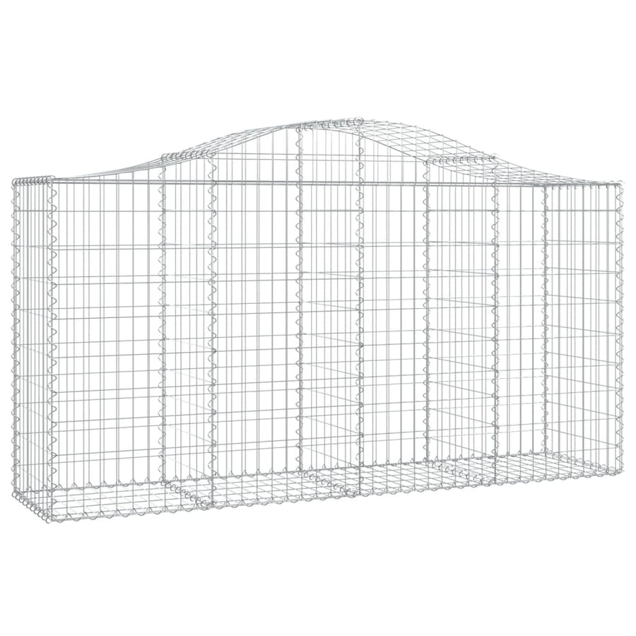 Schanskorven 4 st gewelfd 200x50x100/120 cm ijzer 4 200 x 50 x 100/120 cm