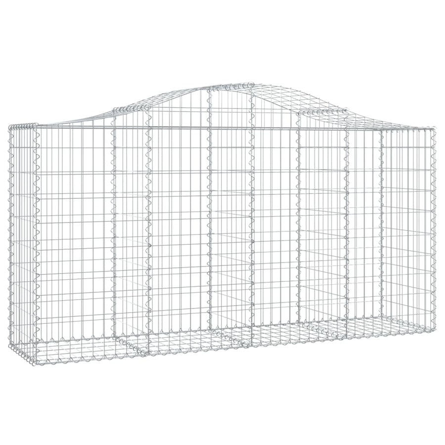 Schanskorven 5 st gewelfd 200x50x100/120 cm ijzer 5 200 x 50 x 100/120 cm