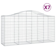 Schanskorven 7 st gewelfd 200x50x100/120 cm ijzer 7 200 x 50 x 100/120 cm