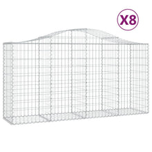 Schanskorven 8 st gewelfd 200x50x100/120 cm ijzer 8 200 x 50 x 100/120 cm