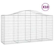 Schanskorven 10 st gewelfd 200x50x100/120 cm ijzer 10 200 x 50 x 100/120 cm