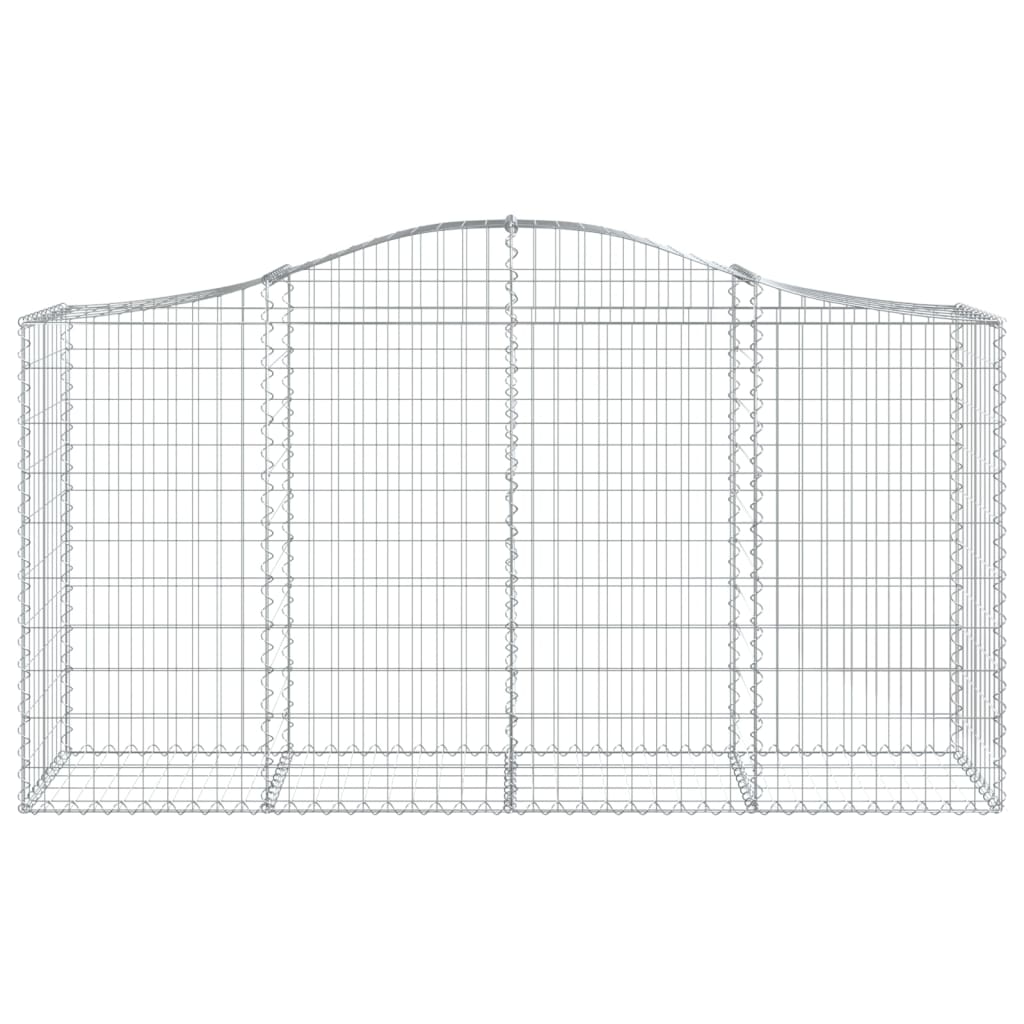 Schanskorven 10 st gewelfd 200x50x100/120 cm ijzer 10 200 x 50 x 100/120 cm