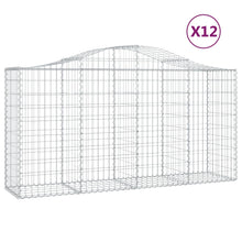 Schanskorven 12 st gewelfd 200x50x100/120 cm ijzer 12 200 x 50 x 100/120 cm