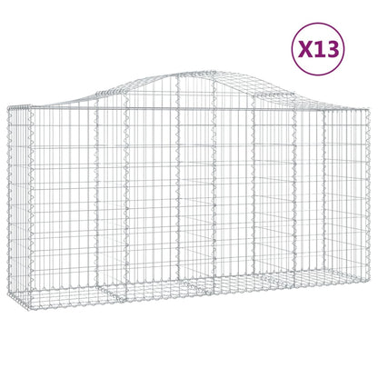 Schanskorven 13 st gewelfd 200x50x100/120 cm ijzer 13 200 x 50 x 100/120 cm