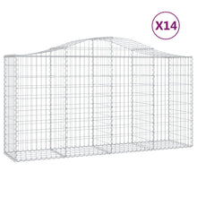 Schanskorven 14 st gewelfd 200x50x100/120 cm ijzer 14 200 x 50 x 100/120 cm