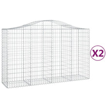 Schanskorven 2 st gewelfd 200x50x120/140 cm ijzer 2 200 x 50 x 120/140 cm