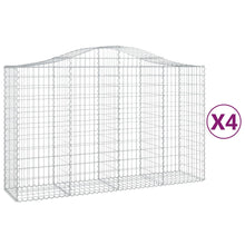 Schanskorven 4 st gewelfd 200x50x120/140 cm ijzer 4 200 x 50 x 120/140 cm