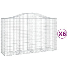 Schanskorven 6 st gewelfd 200x50x120/140 cm ijzer 6 200 x 50 x 120/140 cm
