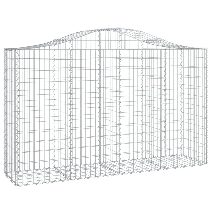 Schanskorven 6 st gewelfd 200x50x120/140 cm ijzer 6 200 x 50 x 120/140 cm