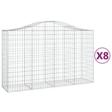 Schanskorven 8 st gewelfd 200x50x120/140 cm ijzer 8 200 x 50 x 120/140 cm