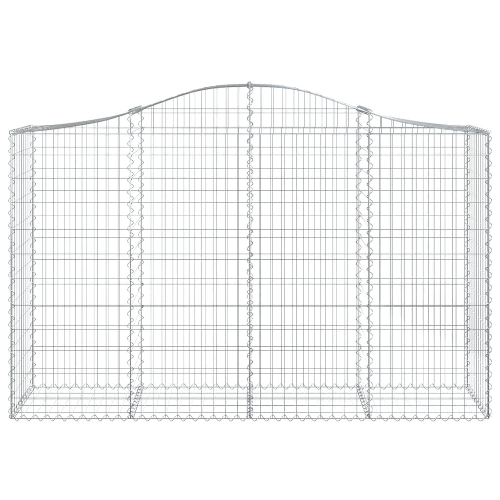 Schanskorven 8 st gewelfd 200x50x120/140 cm ijzer 8 200 x 50 x 120/140 cm
