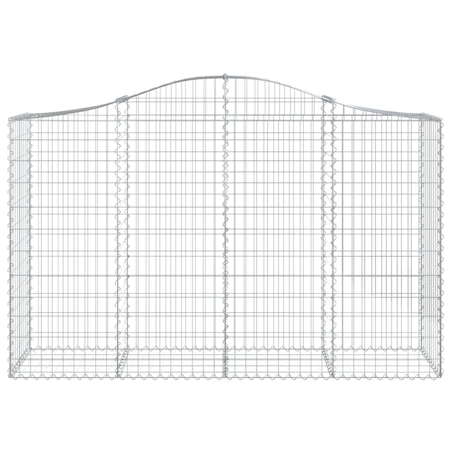 Schanskorven 8 st gewelfd 200x50x120/140 cm ijzer 8 200 x 50 x 120/140 cm