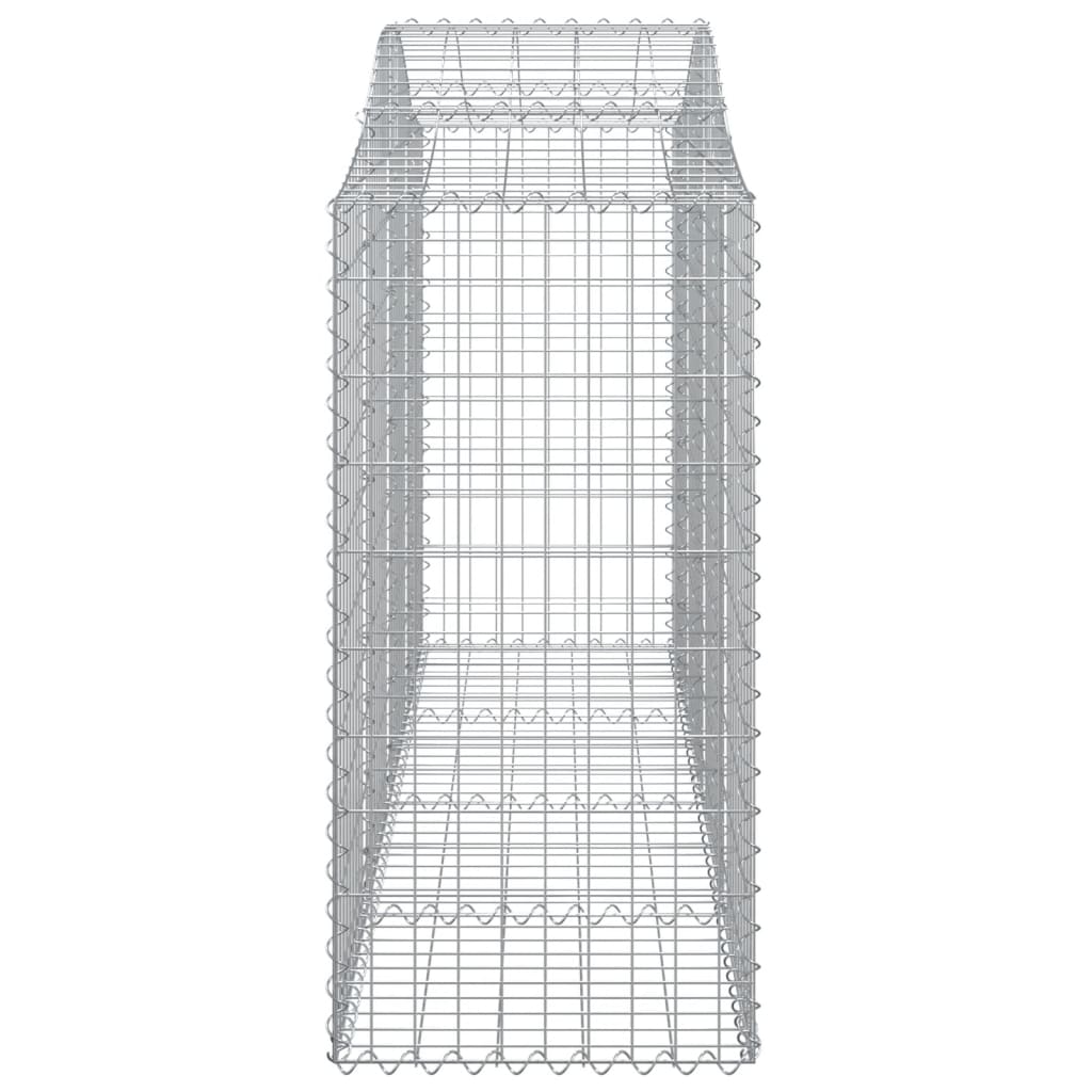 Schanskorven 8 st gewelfd 200x50x120/140 cm ijzer 8 200 x 50 x 120/140 cm