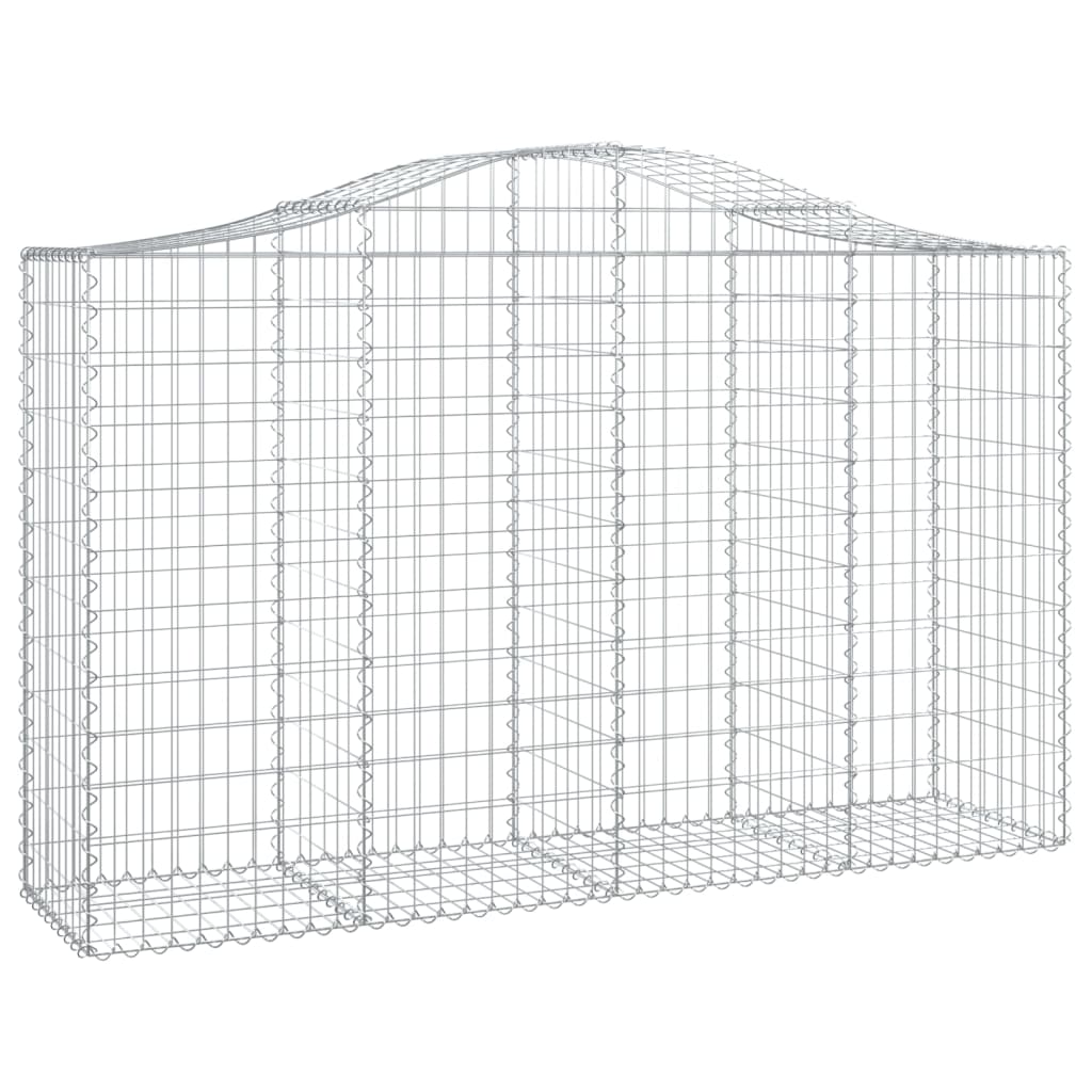 Schanskorven 9 st gewelfd 200x50x120/140 cm ijzer 9 200 x 50 x 120/140 cm