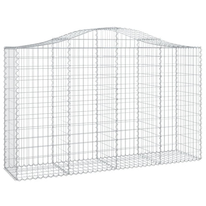Schanskorven 9 st gewelfd 200x50x120/140 cm ijzer 9 200 x 50 x 120/140 cm
