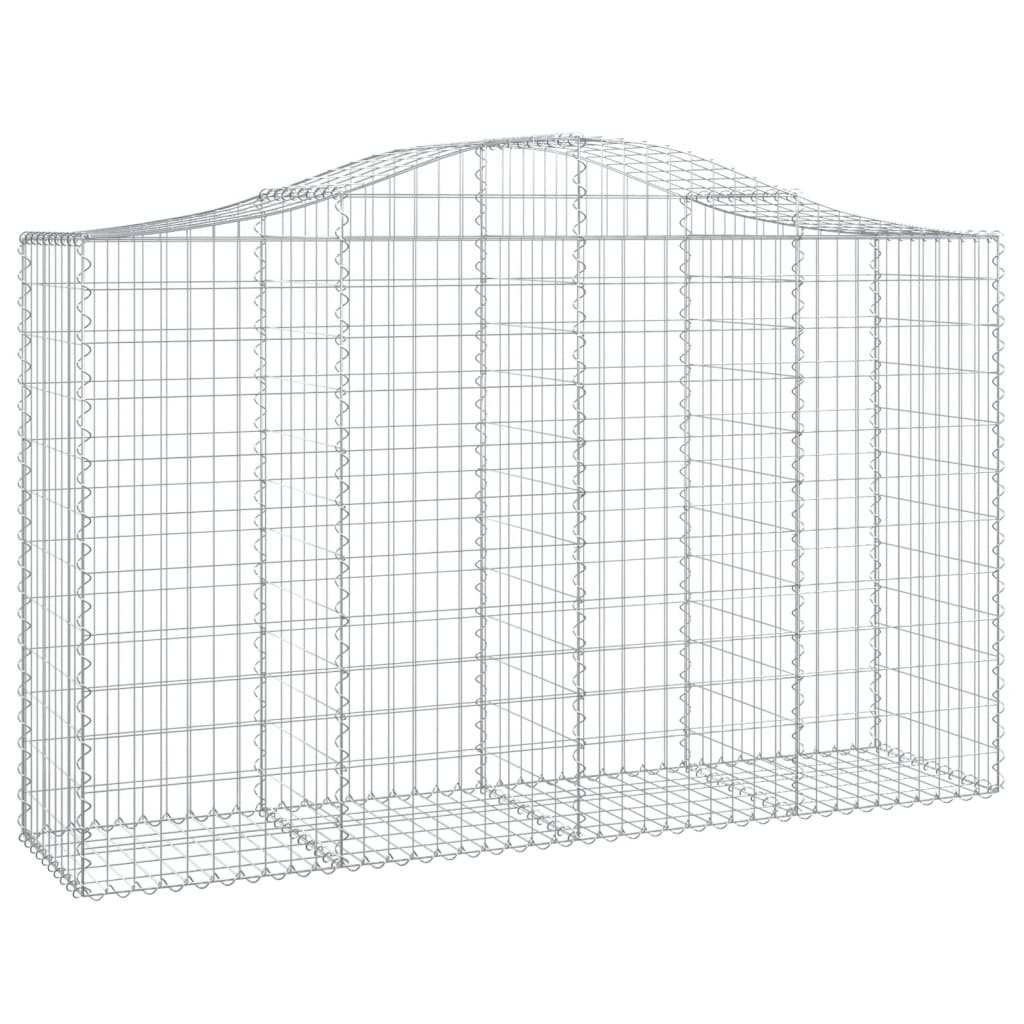 Schanskorven 12 st gewelfd 200x50x120/140 cm ijzer 12 200 x 50 x 120/140 cm