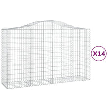 Schanskorven 14 st gewelfd 200x50x120/140 cm ijzer 14 200 x 50 x 120/140 cm