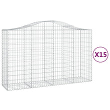 Schanskorven 15 st gewelfd 200x50x120/140 cm ijzer 15 200 x 50 x 120/140 cm