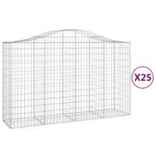Schanskorven 25 st gewelfd 200x50x120/140 cm ijzer 25 200 x 50 x 120/140 cm