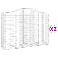 Schanskorven 2 st gewelfd 200x50x140/160 cm ijzer 2 200 x 50 x 140/160 cm