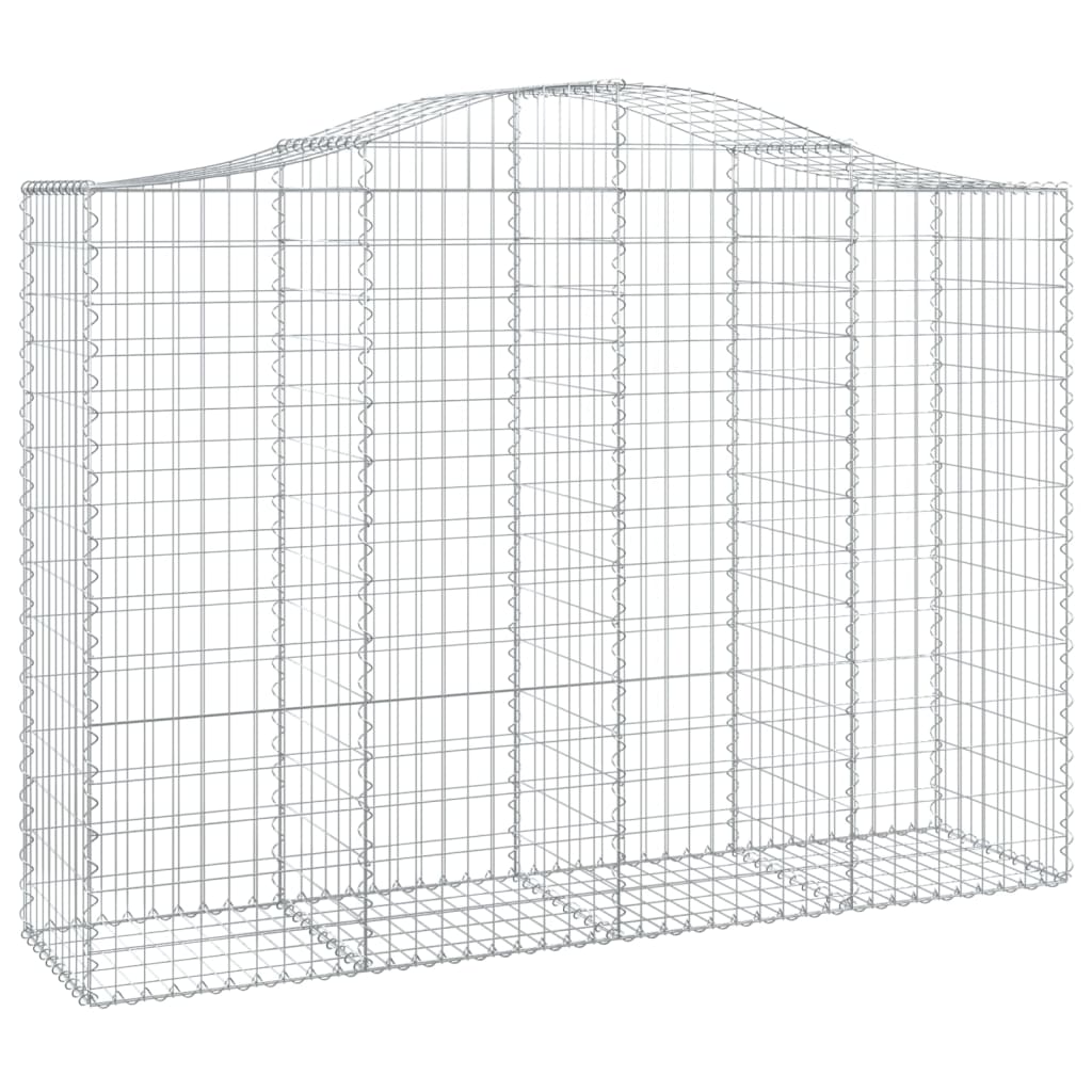 Schanskorven 2 st gewelfd 200x50x140/160 cm ijzer 2 200 x 50 x 140/160 cm