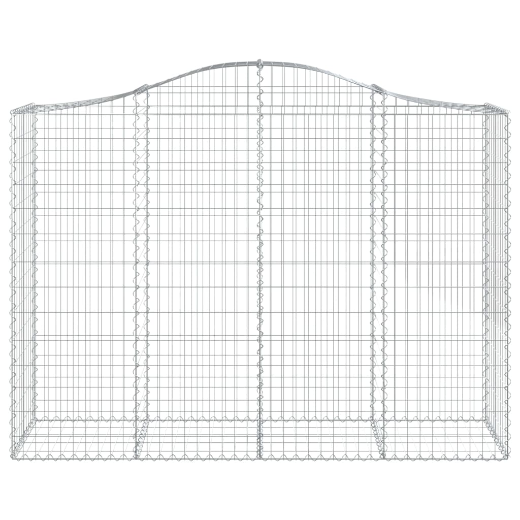 Schanskorven 2 st gewelfd 200x50x140/160 cm ijzer 2 200 x 50 x 140/160 cm