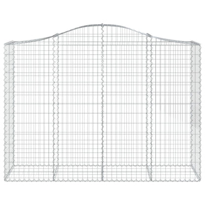 Schanskorven 2 st gewelfd 200x50x140/160 cm ijzer 2 200 x 50 x 140/160 cm