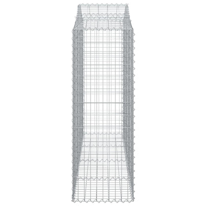Schanskorven 2 st gewelfd 200x50x140/160 cm ijzer 2 200 x 50 x 140/160 cm