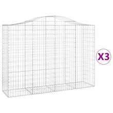 Schanskorven 3 st gewelfd 200x50x140/160 cm ijzer 3 200 x 50 x 140/160 cm