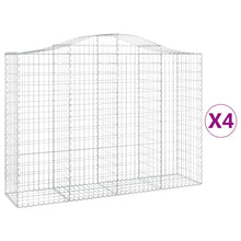 Schanskorven 4 st gewelfd 200x50x140/160 cm ijzer 4 200 x 50 x 140/160 cm