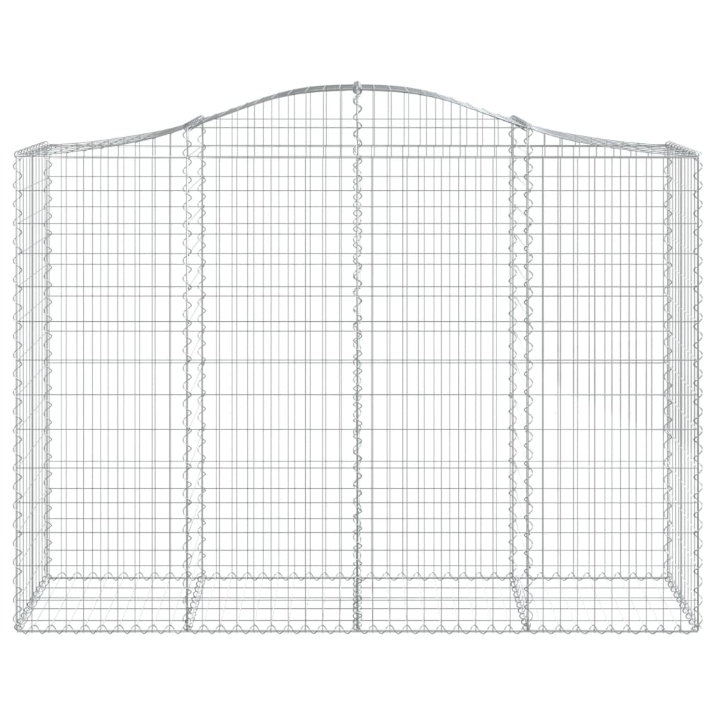 Schanskorven 4 st gewelfd 200x50x140/160 cm ijzer 4 200 x 50 x 140/160 cm