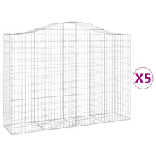 Schanskorven 5 st gewelfd 200x50x140/160 cm ijzer 5 200 x 50 x 140/160 cm