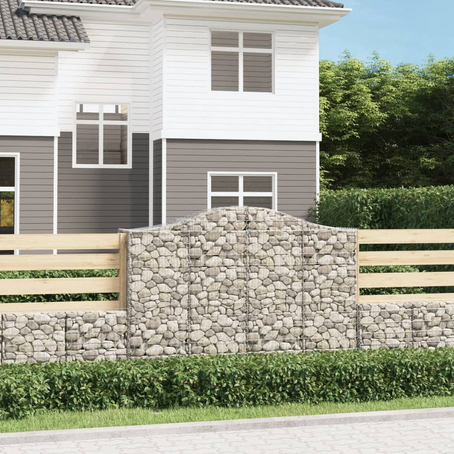 Schanskorven 6 st gewelfd 200x50x140/160 cm ijzer 6 200 x 50 x 140/160 cm