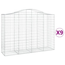 Schanskorven 9 st gewelfd 200x50x140/160 cm ijzer 9 200 x 50 x 140/160 cm