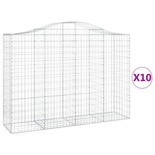Schanskorven 10 st gewelfd 200x50x140/160 cm ijzer 10 200 x 50 x 140/160 cm