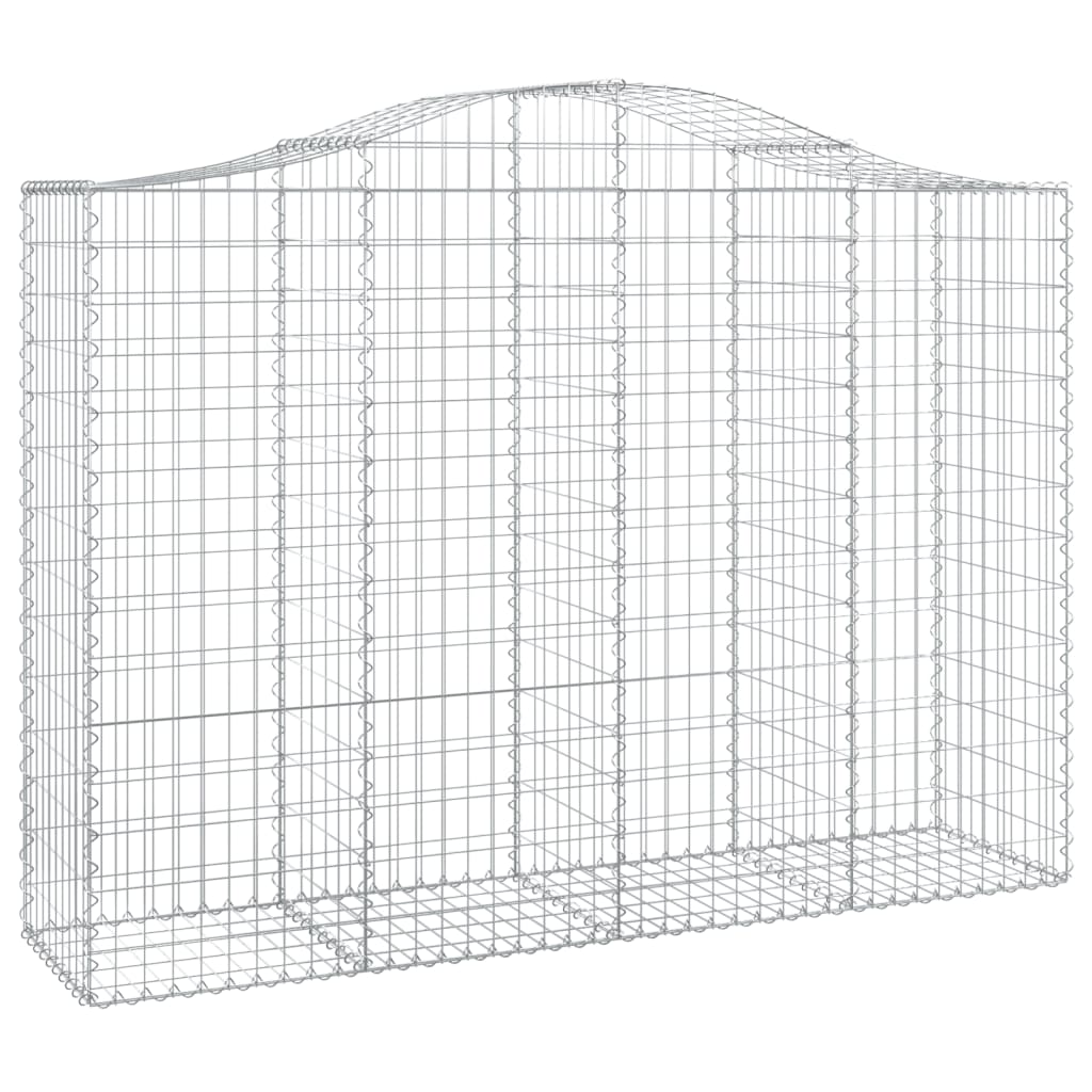 Schanskorven 10 st gewelfd 200x50x140/160 cm ijzer 10 200 x 50 x 140/160 cm