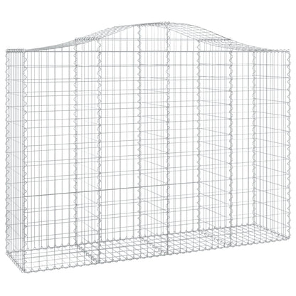 Schanskorven 10 st gewelfd 200x50x140/160 cm ijzer 10 200 x 50 x 140/160 cm