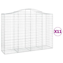Schanskorven 11 st gewelfd 200x50x140/160 cm ijzer 11 200 x 50 x 140/160 cm