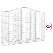 Schanskorven 14 st gewelfd 200x50x140/160 cm ijzer 14 200 x 50 x 140/160 cm