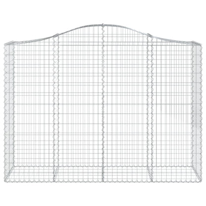 Schanskorven 14 st gewelfd 200x50x140/160 cm ijzer 14 200 x 50 x 140/160 cm