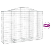 Schanskorven 20 st gewelfd 200x50x140/160 cm ijzer 20 200 x 50 x 140/160 cm