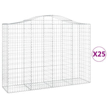 Schanskorven 25 st gewelfd 200x50x140/160 cm ijzer 25 200 x 50 x 140/160 cm