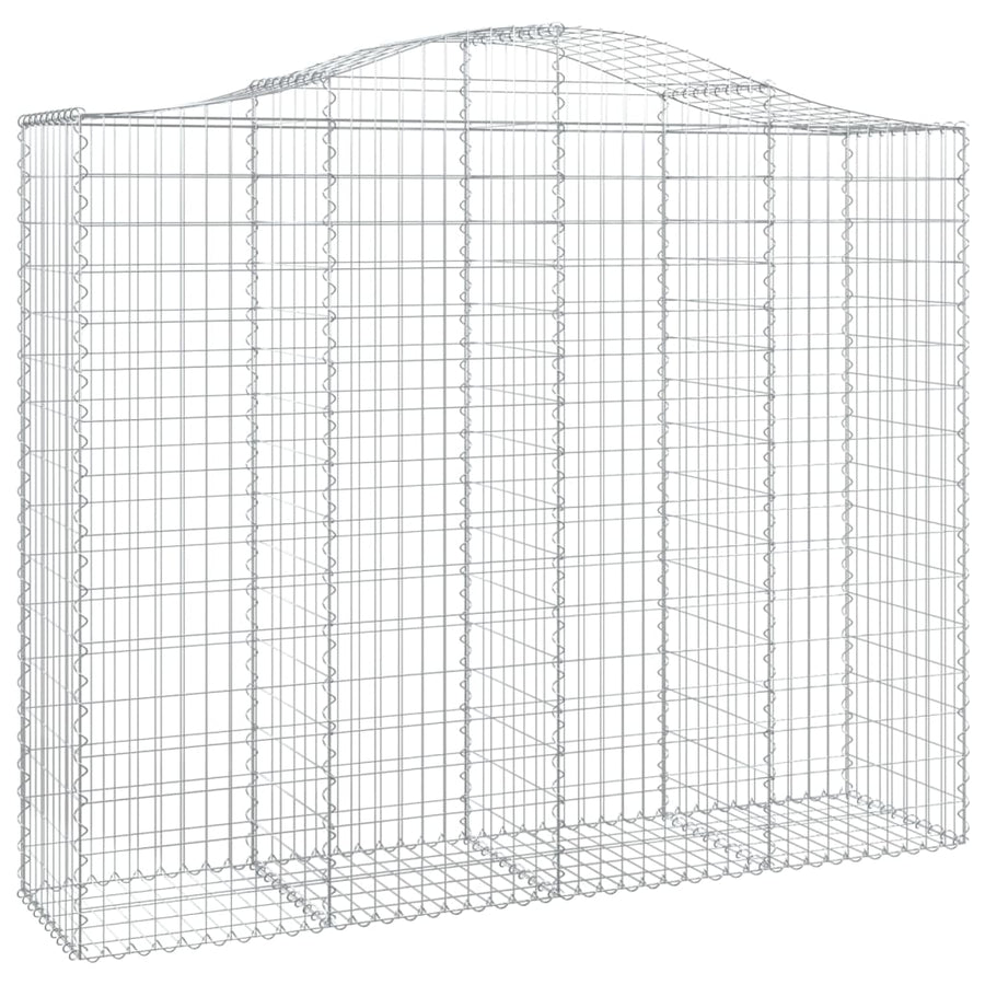 Schanskorven 2 st gewelfd 200x50x160/180 cm ijzer 2 200 x 50 x 160/180 cm