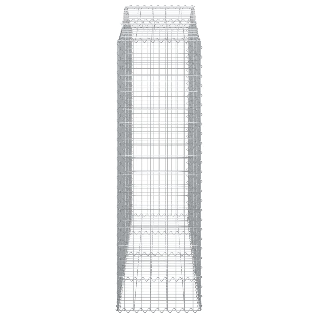 Schanskorven 2 st gewelfd 200x50x160/180 cm ijzer 2 200 x 50 x 160/180 cm
