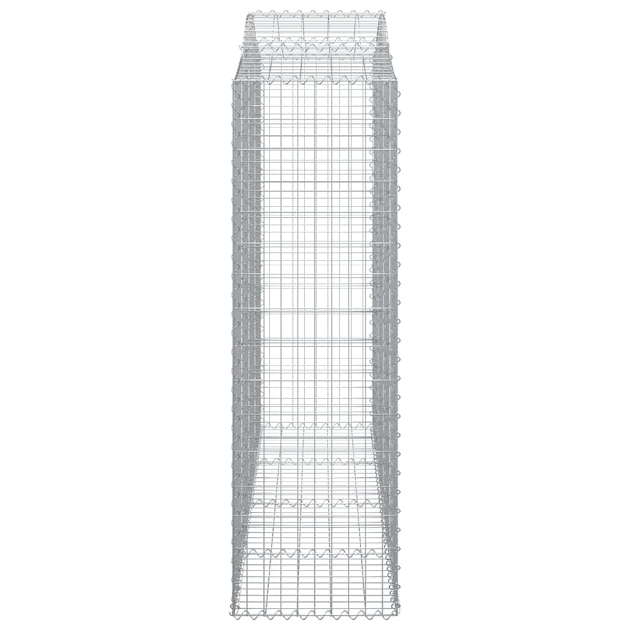 Schanskorven 2 st gewelfd 200x50x160/180 cm ijzer 2 200 x 50 x 160/180 cm