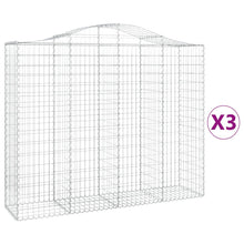 Schanskorven 3 st gewelfd 200x50x160/180 cm ijzer 3 200 x 50 x 160/180 cm