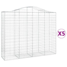 Schanskorven 5 st gewelfd 200x50x160/180 cm ijzer 5 200 x 50 x 160/180 cm